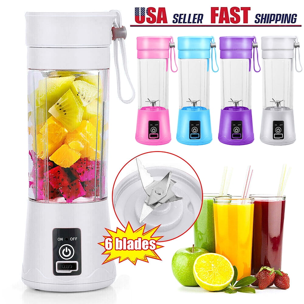 Smoothie Shake Blender with 6 Powerful Blades Portable Blender Mini Juicer for Kitchen Travel