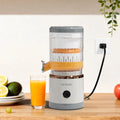 Electric Citrus Juicer with USB Cable &amp; Cleaning Brush, Rechargeable Juicer Machine, Easy to Clean Portable Juicer Squeezer for Fresh Orange, Lemon, Lime, Kiwi, White + Grey