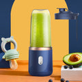 Clearance Items Mini Juicer Blender for Shakes And Smoothies, 14.1oz 400ml Personal Blender, Fruit Juicer USB Rechargeable With Juicer Cup 6 Blades For Kitchen/Travel/Gym Dark Blue My Orders