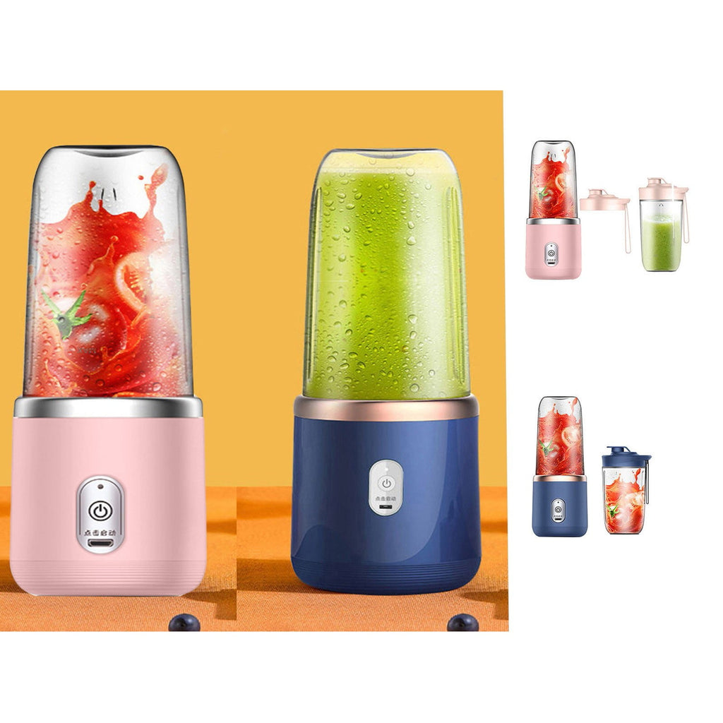 Juicer Machine Cold Press Juicer Mini Juicer Blenders for Shakes and Fruit Juicer USB Rechargeable with 6 Blades Handheld Blenders for Sports Travel and Outdoors