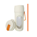 Portable Rechargeable Mini Blenders Two Lids, Travel Juicer with Straw and Stirring Function Personal Blender
