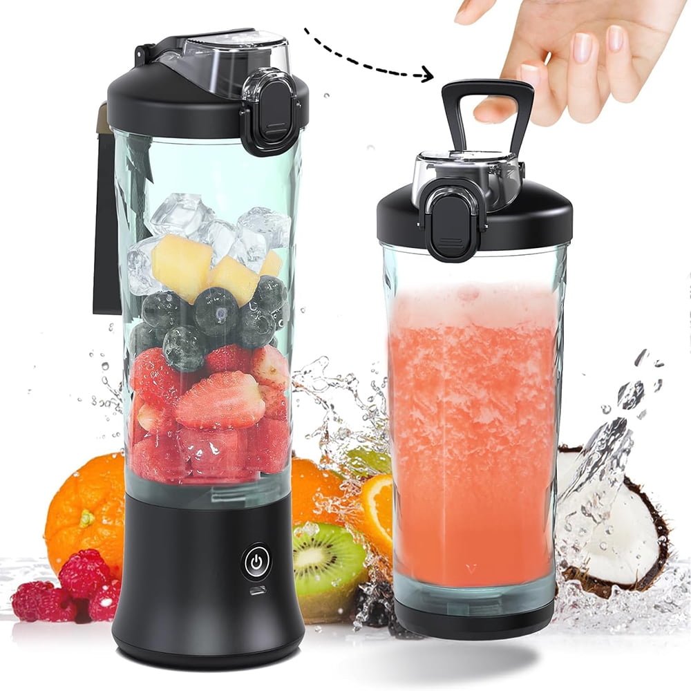 600ML Portable Large Capacity Sports And Fitness Blender Cup Straight Mouth Freshly Squeezed Juice Machine Juicing Cup