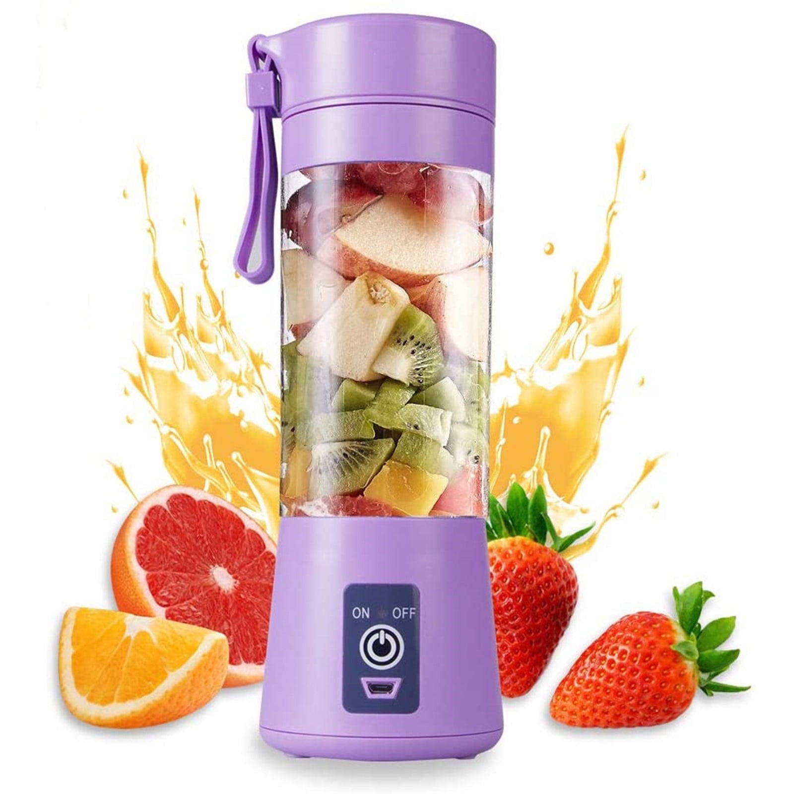 USB Rechargeable Portable Blender, 6 Blade Personal Smoothie Maker, Juicer Shaker Cup for Shakes Fruits Drinks Sports Outdoors