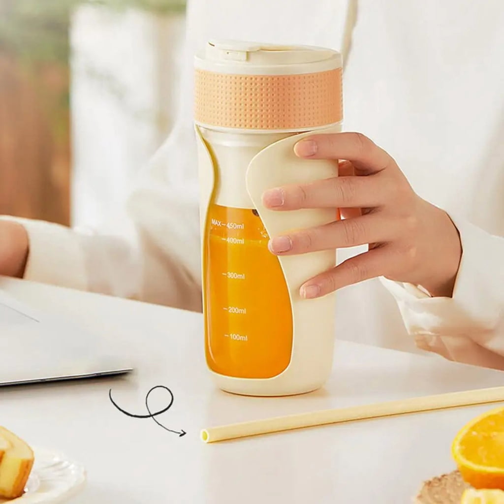 Multi Function 450ml Blender CupW1re1essUSB C Rechargeable Fruits Vegetables Juicer Blending Bottles for Home Travel