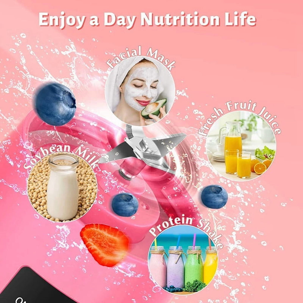 Portable Blender Mini Blender for Shakes and Smoothies Rechargeable USB 380Ml Traveling ma1721