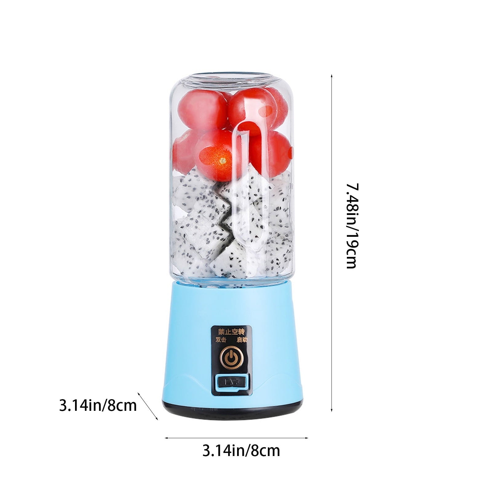 Portable USB Rechargeable Personal Blender | 400ml Mini Juicer Cup for Fruits &amp; Vegetables | 18000 RPM with 10 Stainless Steel Blades | Travel &amp; Home Use
