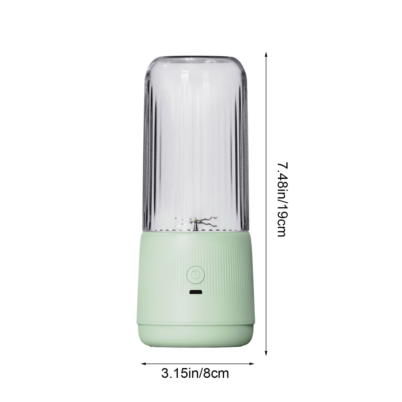 Portable Compact Blender Mini Juicer with Six Stainless Steel Blades USB Rechargeable Battery for Smoothies, Juices, Ice Cream and Shakes, Perfect for Travel Outdoor Adventures and Office Use