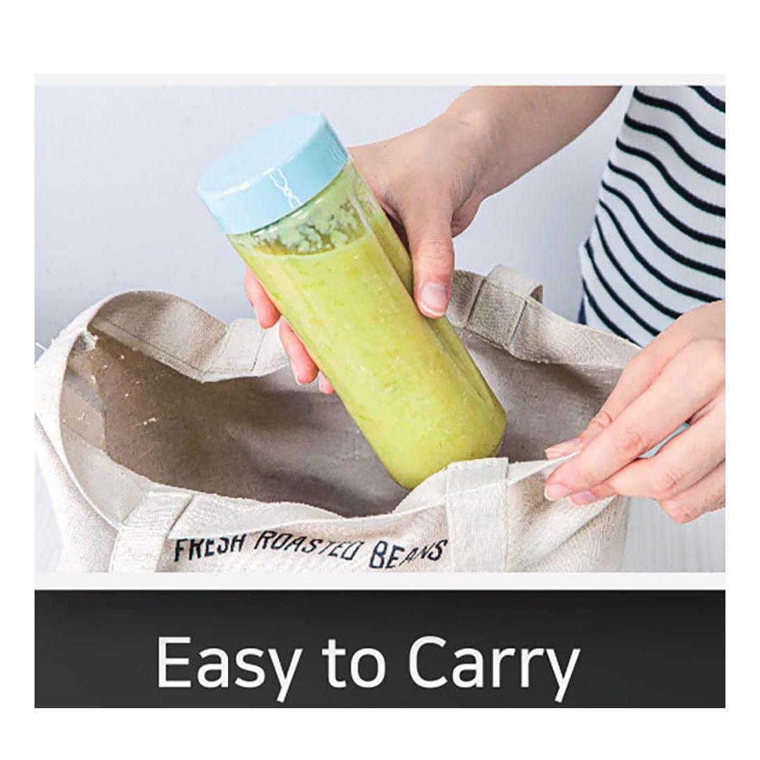 150W Electric Mini Personal Size Portable Blender with 2 bottles (280ml)