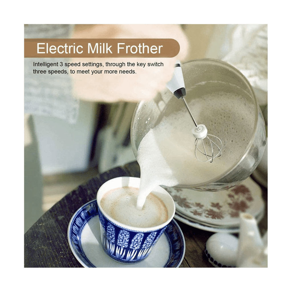 Mini Electric Handheld Milk Frother Electric Blender with USB Electrical Maker Whisk Mixer for Milk Frother Cappuccino,B