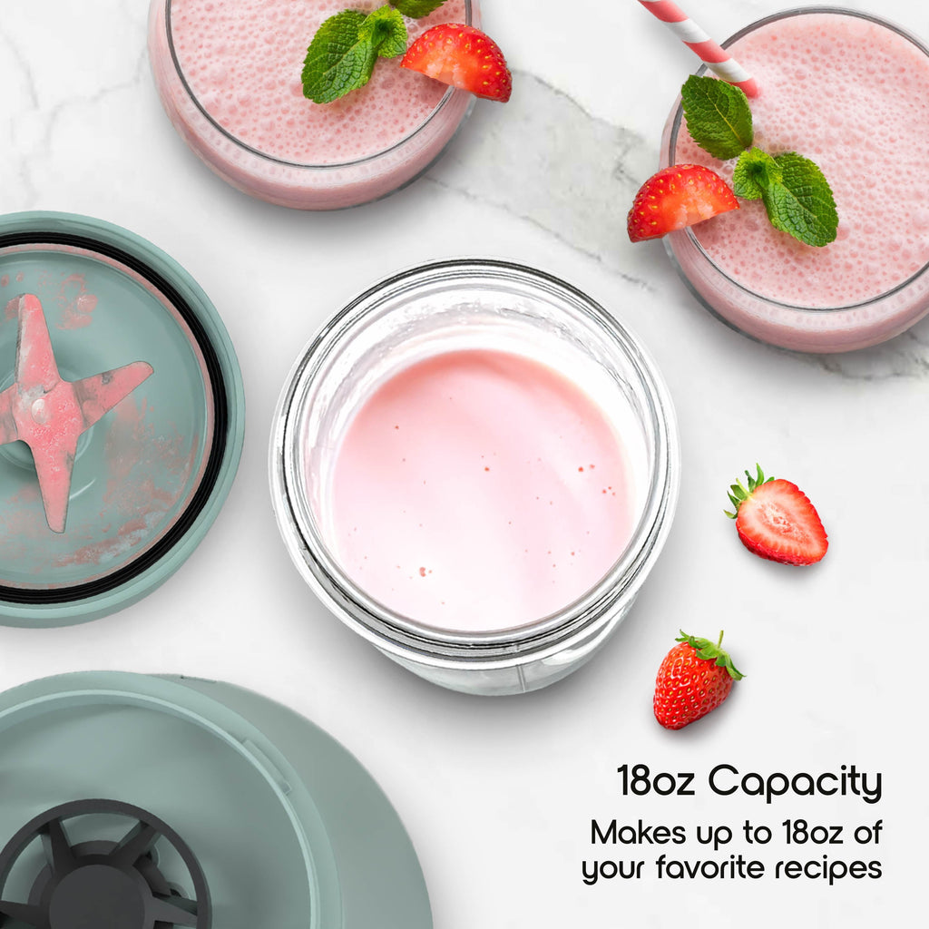 by 300W Mini Smoothie Blender – 18oz. Countertop Mini Blender for Smoothies, Sauces, Cocktails and More