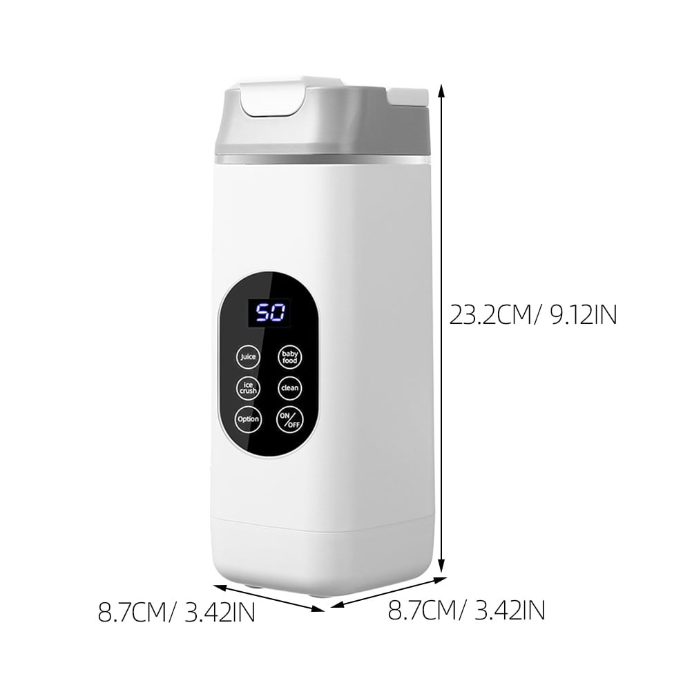 White Portable Juice Blender, 12 Blade, USB Charging, Ideal for Home and Outdoor Adventures