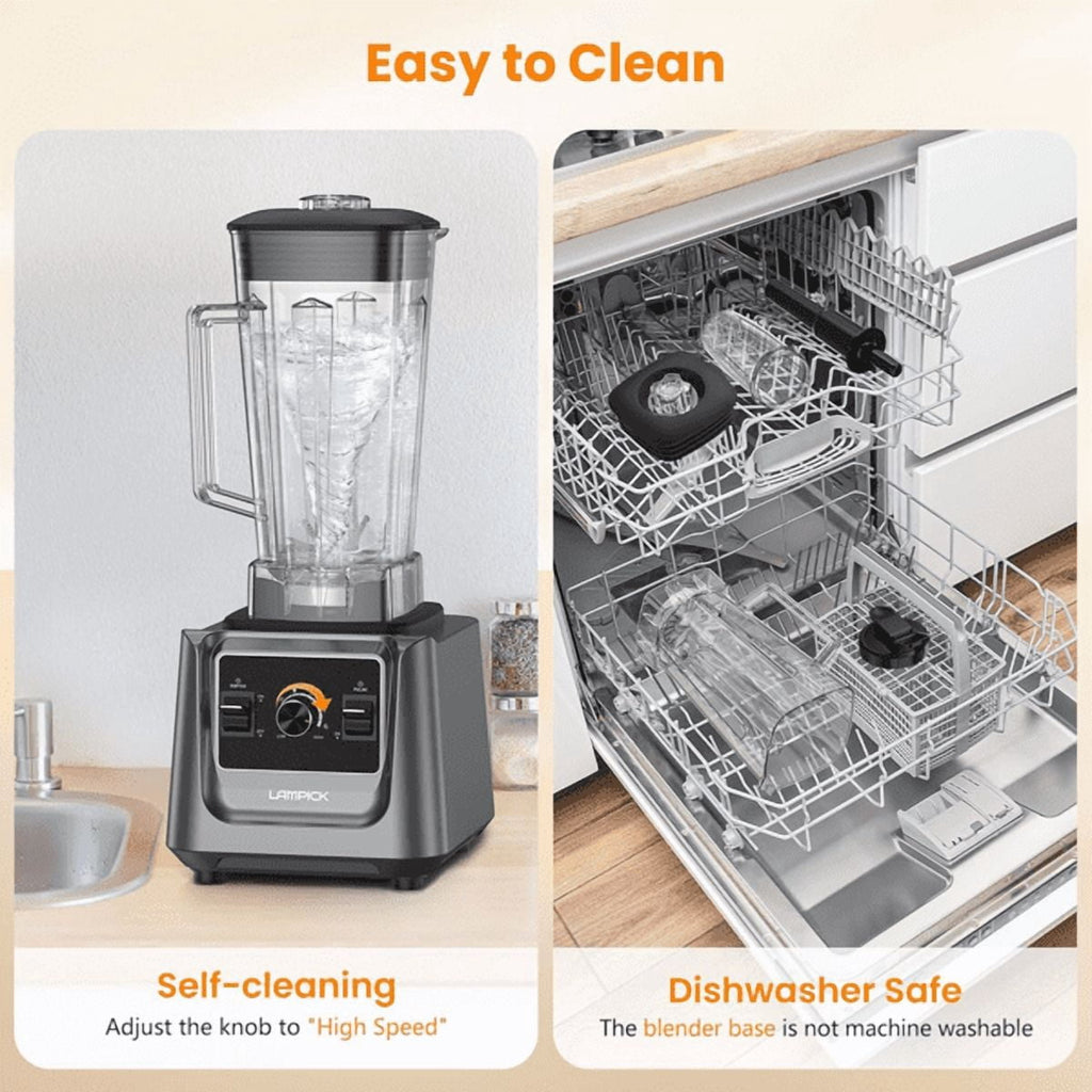 Blenders for Kitchen, 2000W Professional Grade High-Speed Countertop Blender with 68oz Pitcher &amp; 27oz To-Go Cup for Smoothies, Ice, and Frozen Fruit, BPA-Free, Dishwasher Safe