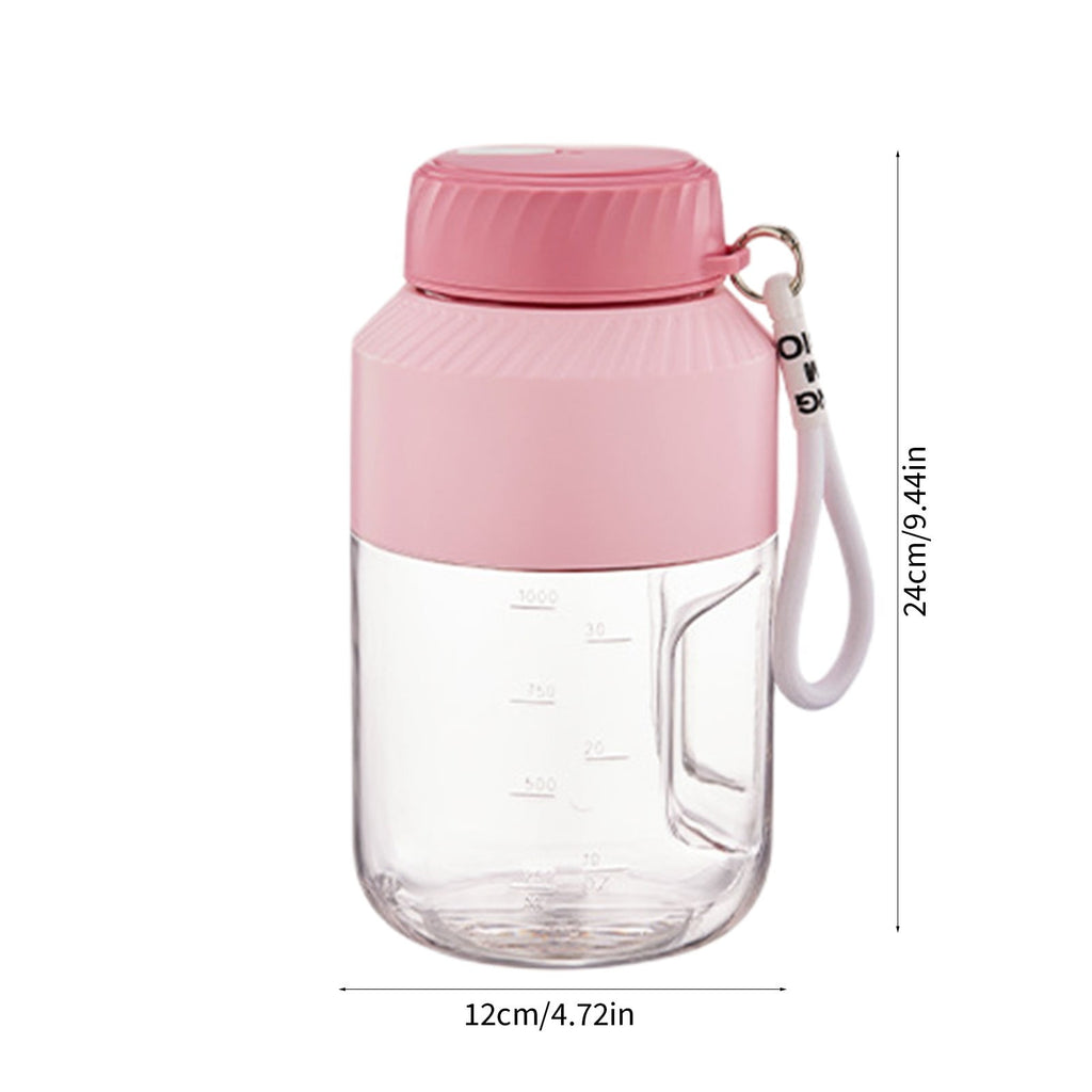 Portable Blender with USB Charging - 10-Blade High-Speed Juicer for Shakes and Slushies, 1000ml Capacity, Ideal for Travel and Outdoor Use