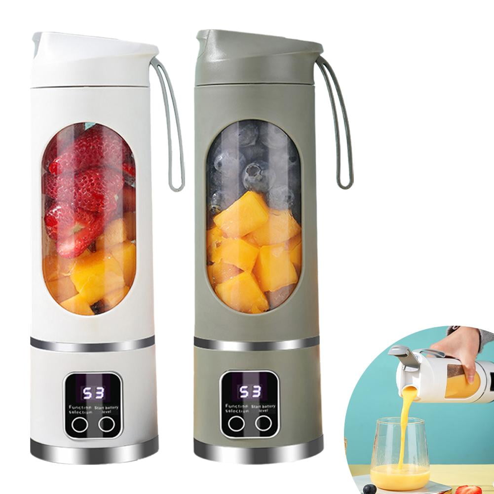 Digital Display Juicer-Smart LED Display,3 Speed12- Fresh Juice Bottle,Diet-Friendly Multimode Blender, USB Rechargeable 450ML Portable juicer Shakes and Smoothies Blender Small Blenders Mixing