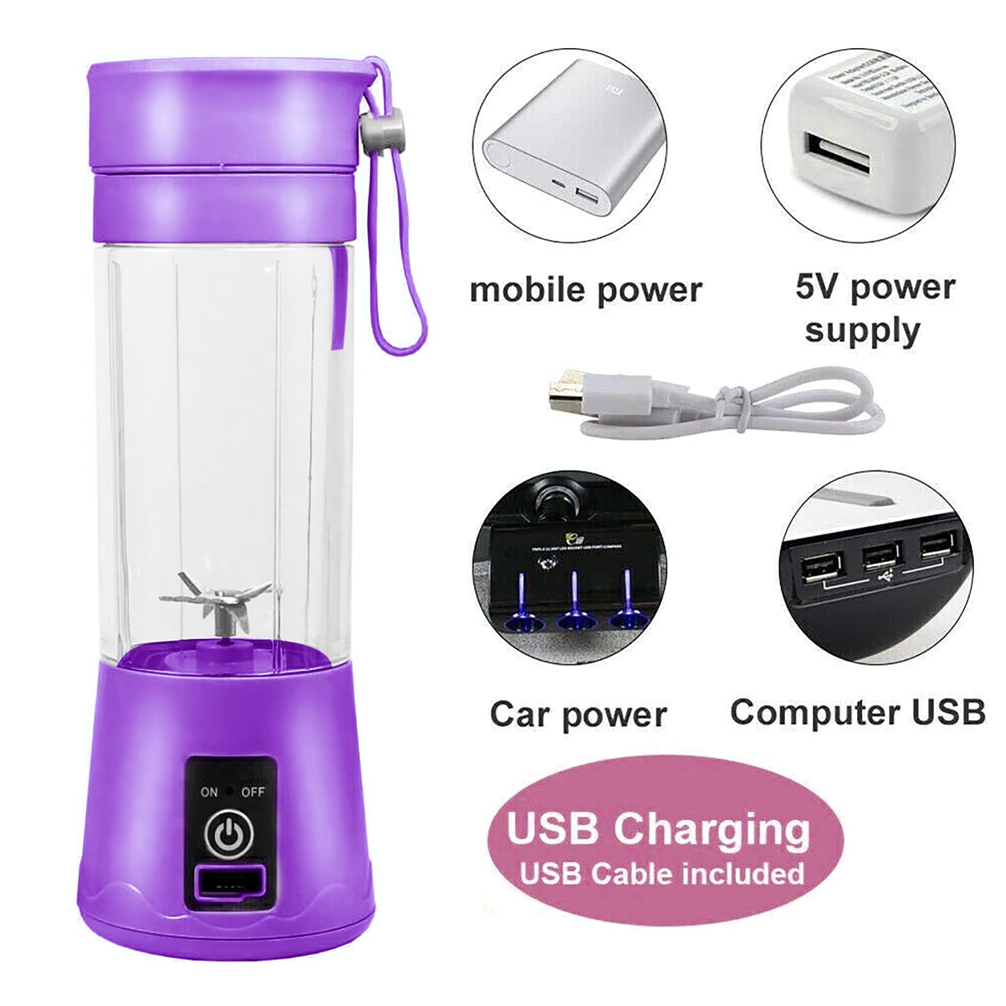380 mL Extractor Cup Electric Juicer, Purple