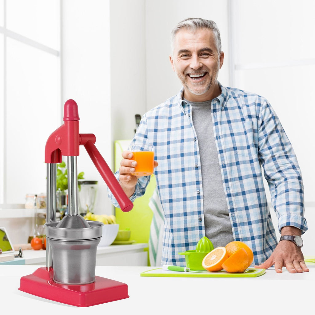 Centrifugal Juicer,Stainless Juicer Extra Large Commercial Grade Manual Hand Countertop Squeezer For Fresh Orange Juice