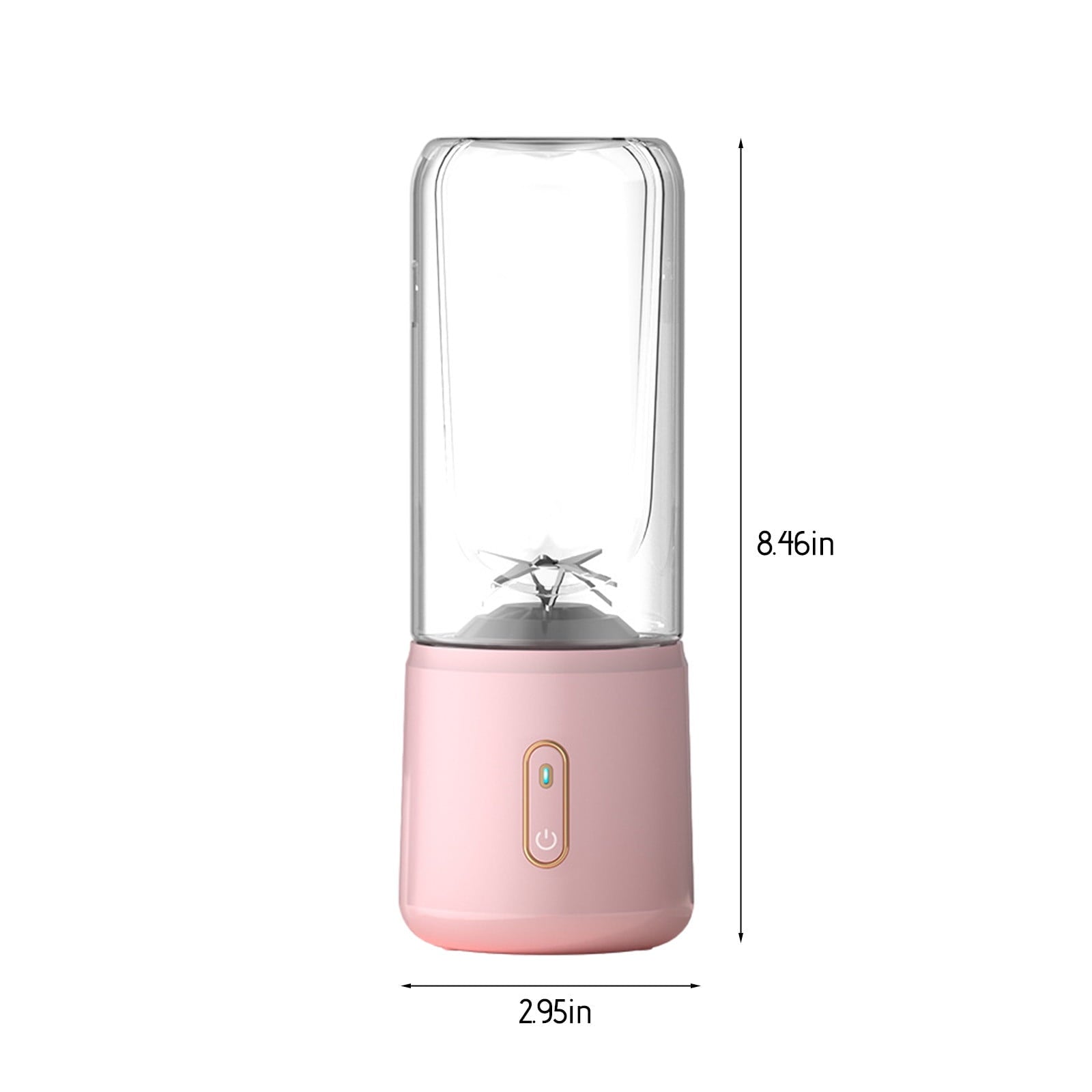 Portable USB Rechargeable Blender with 6 Blades, Ideal for Shakes, Smoothies, and Juices, Perfect for Sports, Travel, and Outdoor Activities Pink