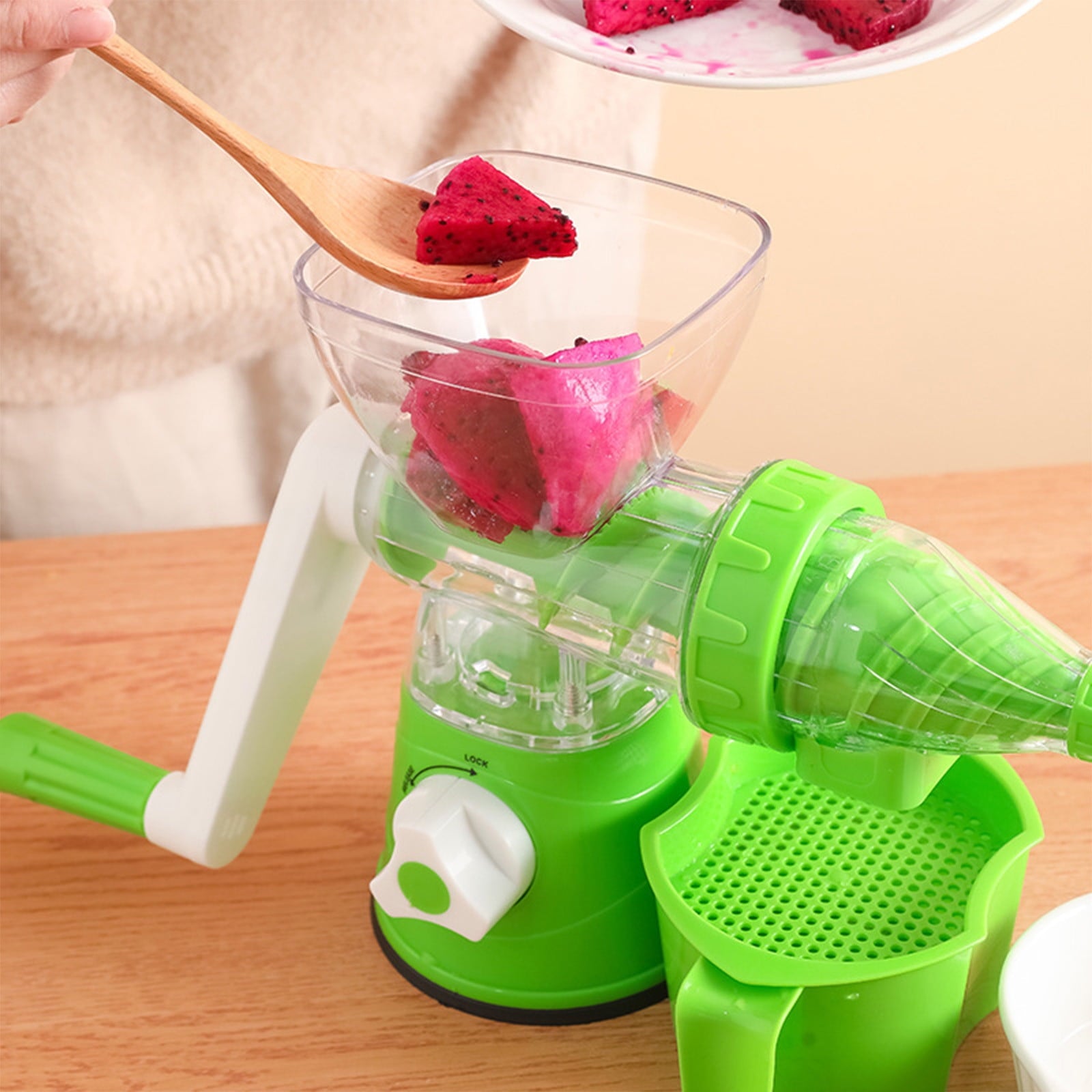 under $5 Hand Operated Juicer, Small Household Fruit Juice Squeezer, Multi-function Cold Press Juicer for Making Ice Cream Beverages, Efficient Juice Extraction Device