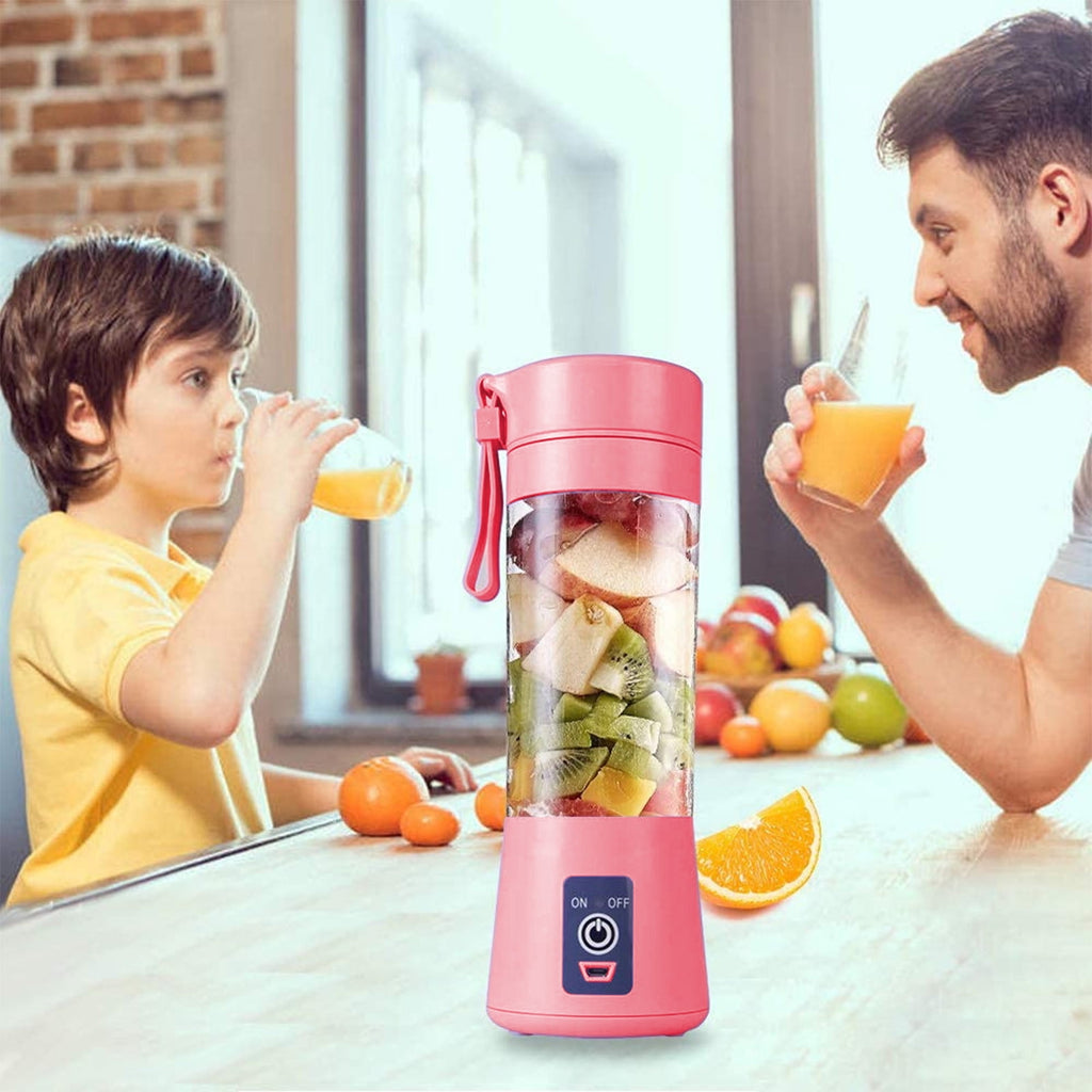 Blender - Portable Juicer with 6 Blades Handhold Rechargeable Electric Juicers Machines for Vegetable Fruit Smoothie Blender for Kitchen Home Travel Outdoors