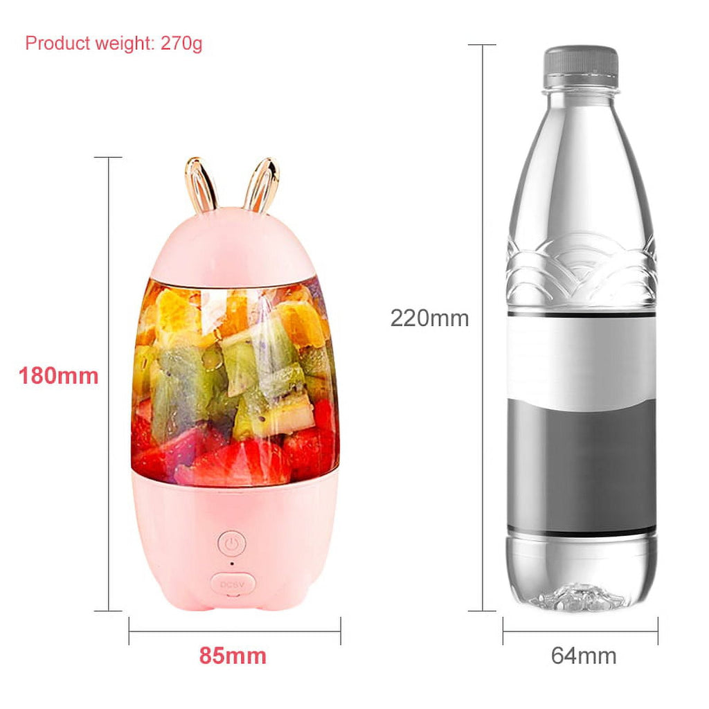 Portable Blender, Smoothies Blender, Mini Blender Single Serve 400ml USB Rechargeable Blender, Small Juice Mixer Portable Juicer for Home, Travel &amp; Gym(Pink)