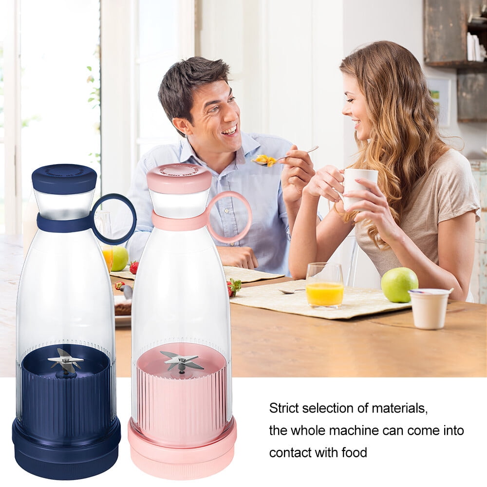 Portable Blender Personal Bottle Powerful Mini Fresh Juice,Blender Juicing Cup-blue