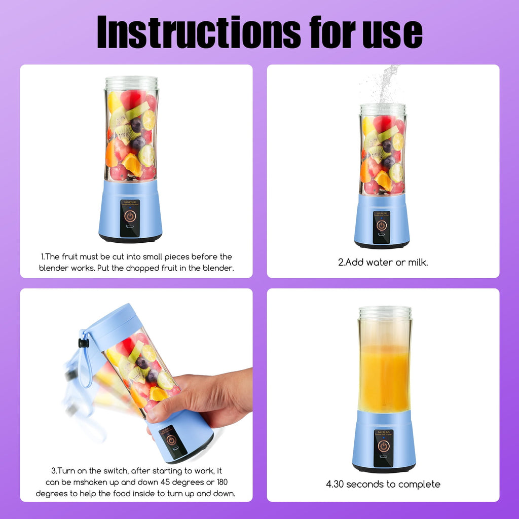 Battery Powered Blender, Purple