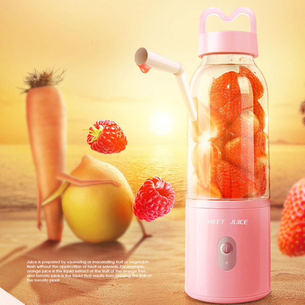 Travel Blender Cup Personal Blender Mini Fruit Juicer Mixer Portable Electric Juicer for Smoothie Fruit Juice Milk Shake