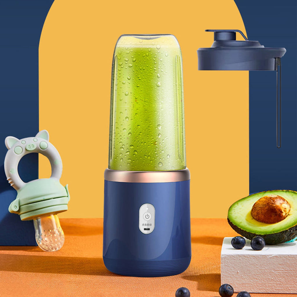 Portable Blenders, Blend-er for Shakes and, Fruit Juicer USB Rechargeable with 6 Blades, Handheld Blenders for Sports Travel and Outdoors Pink