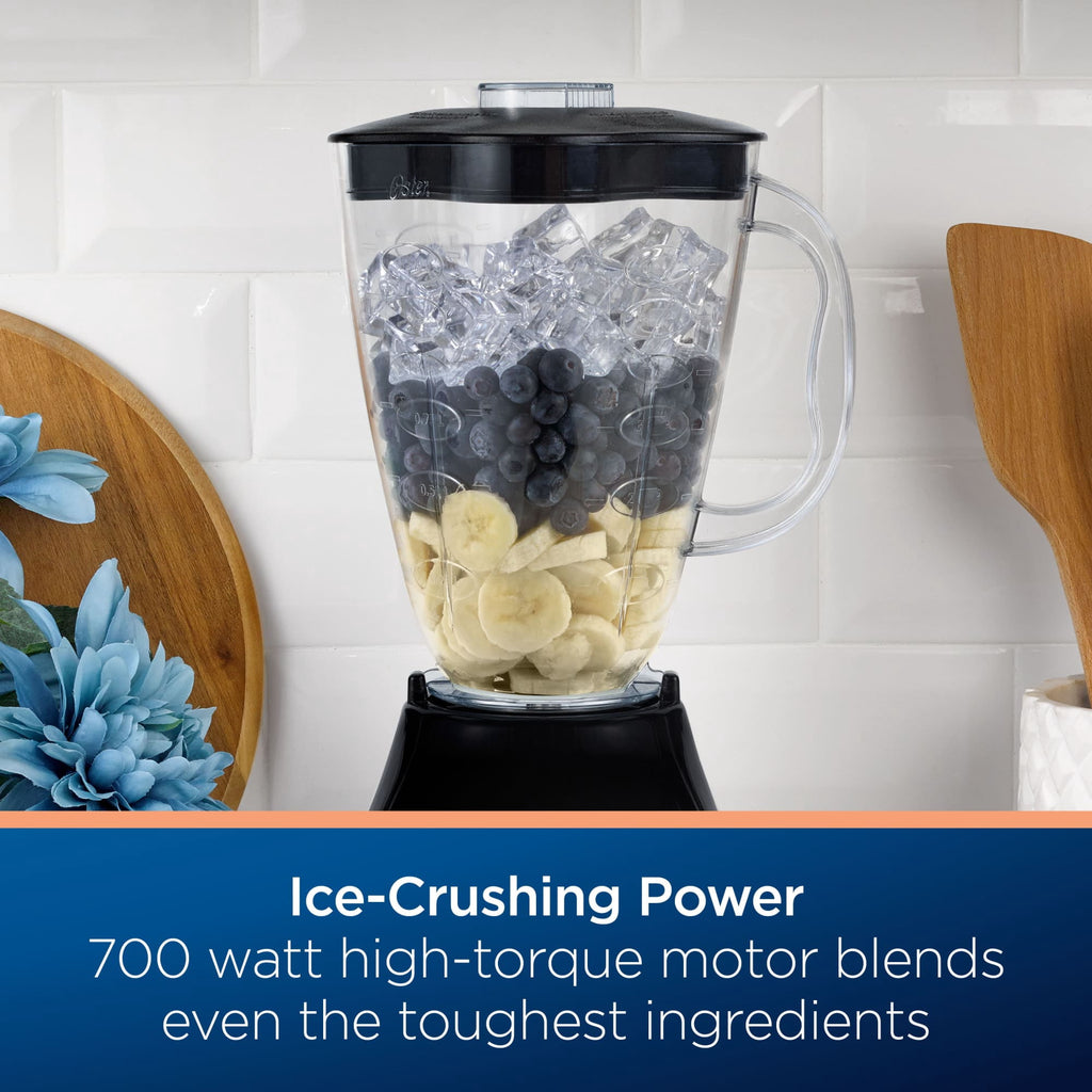 Classic 3-Speed Blender, Smoothie Blender, Black