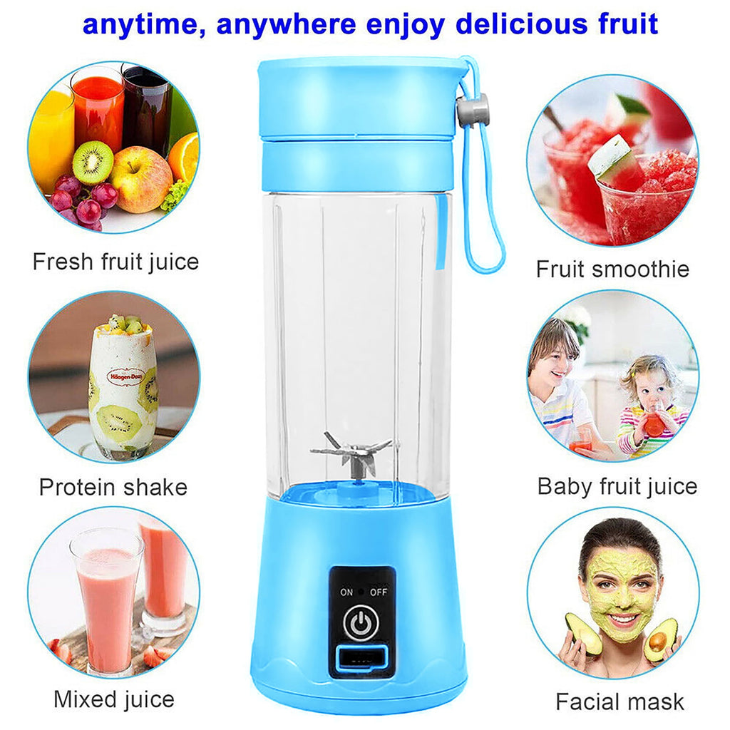 Portable Mini Blender USB Rechargeable Fruit Juice Blender,Shakes Smoothie Blender-6 Blades,Mini Travel Personal Blender,Household Mixer For Juicing Vegetables Meat Crushed Ice-Easy Clean
