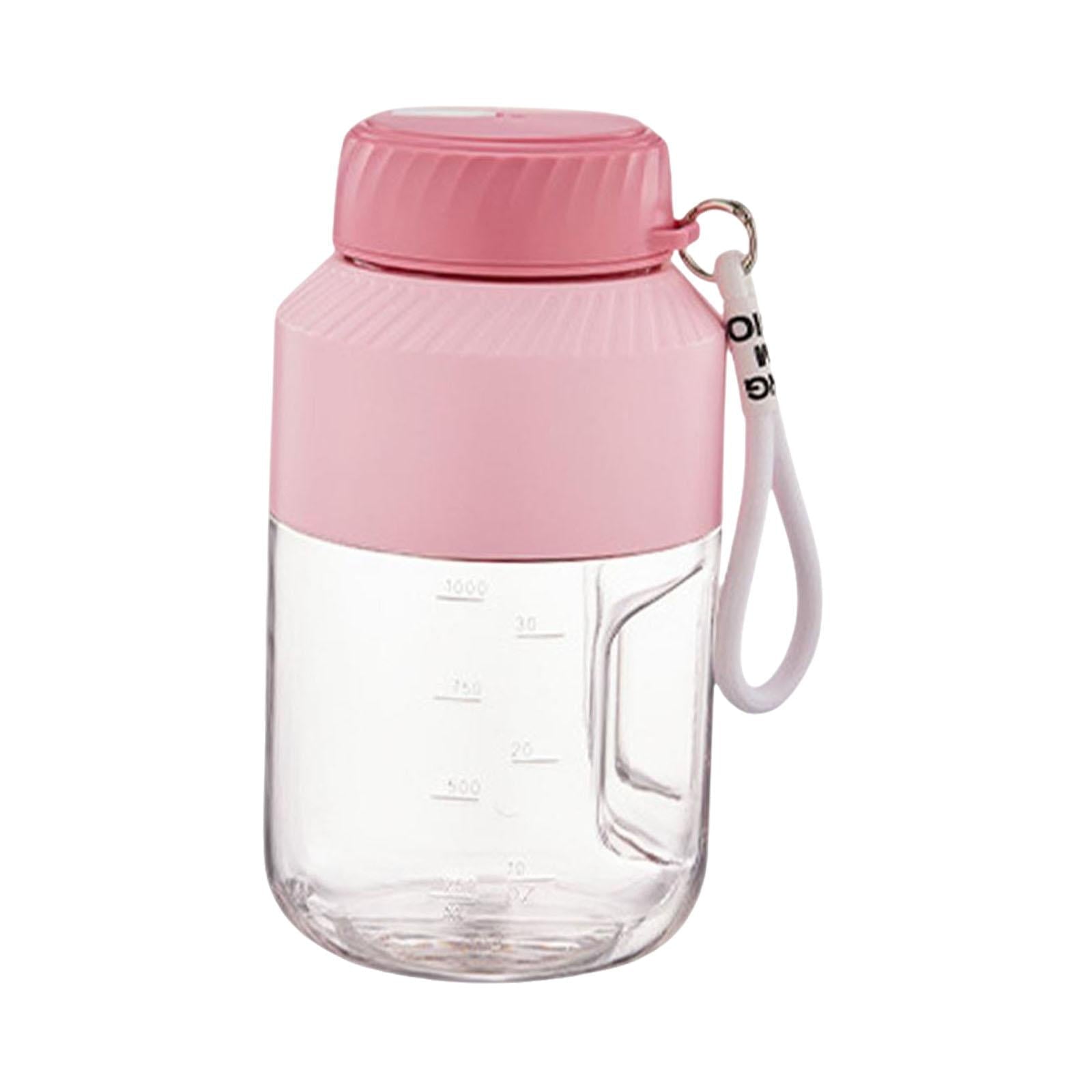 Portable Blender 1000ml Multifunctional for Shakes and Smoothies Travel Home Pink Single Lid