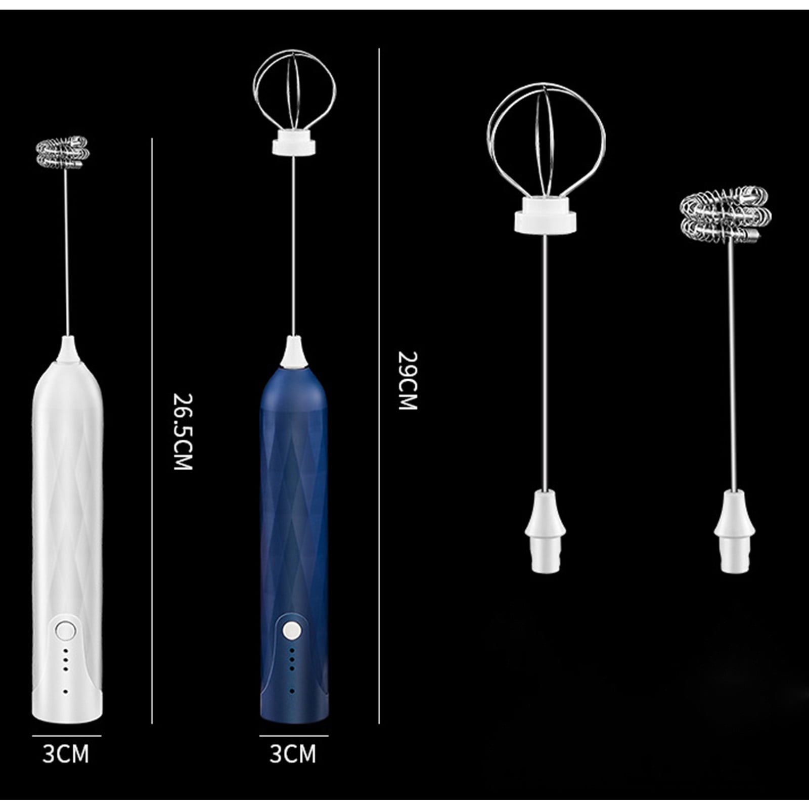 Blender,Three Adjustable Speeds Hand Blender,Dual-Head Design Mixer Electric Handheld,Stylish Navy