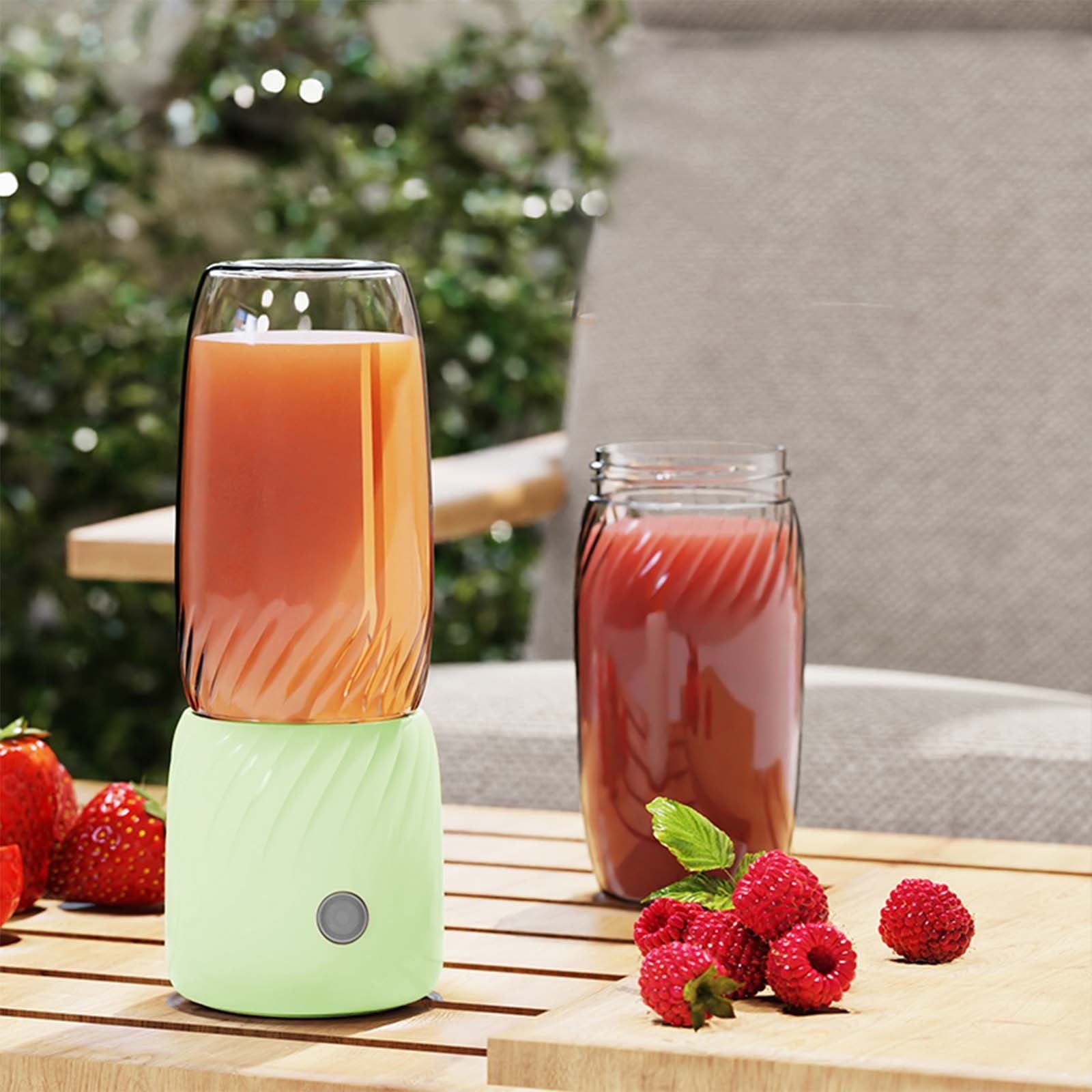 Portable Blender, Personal Size Blender for Shakes and Smoothies with 6 Blades, 10 Oz Mini Blender Cup with Travel Lid and USB Rechargeable for office, Gym, Kitchen