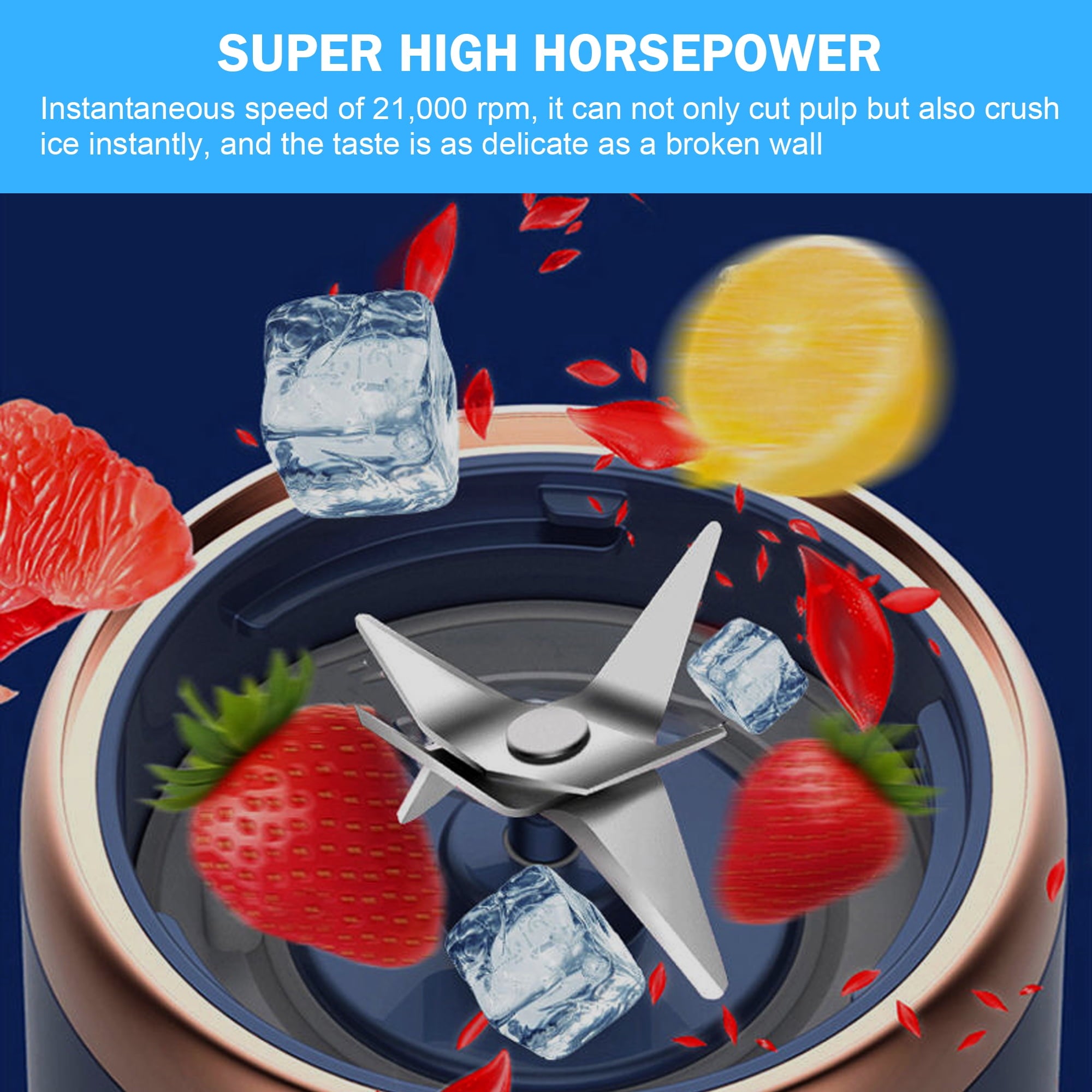 Personal Blender for Smoothies Juice Portable Rechargeable Mini Bullet Blenders Cup