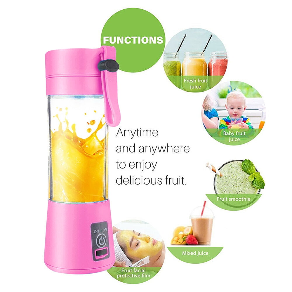 Smoothie Shake Blender with 6 Powerful Blades Portable Blender Mini Juicer for Kitchen Travel