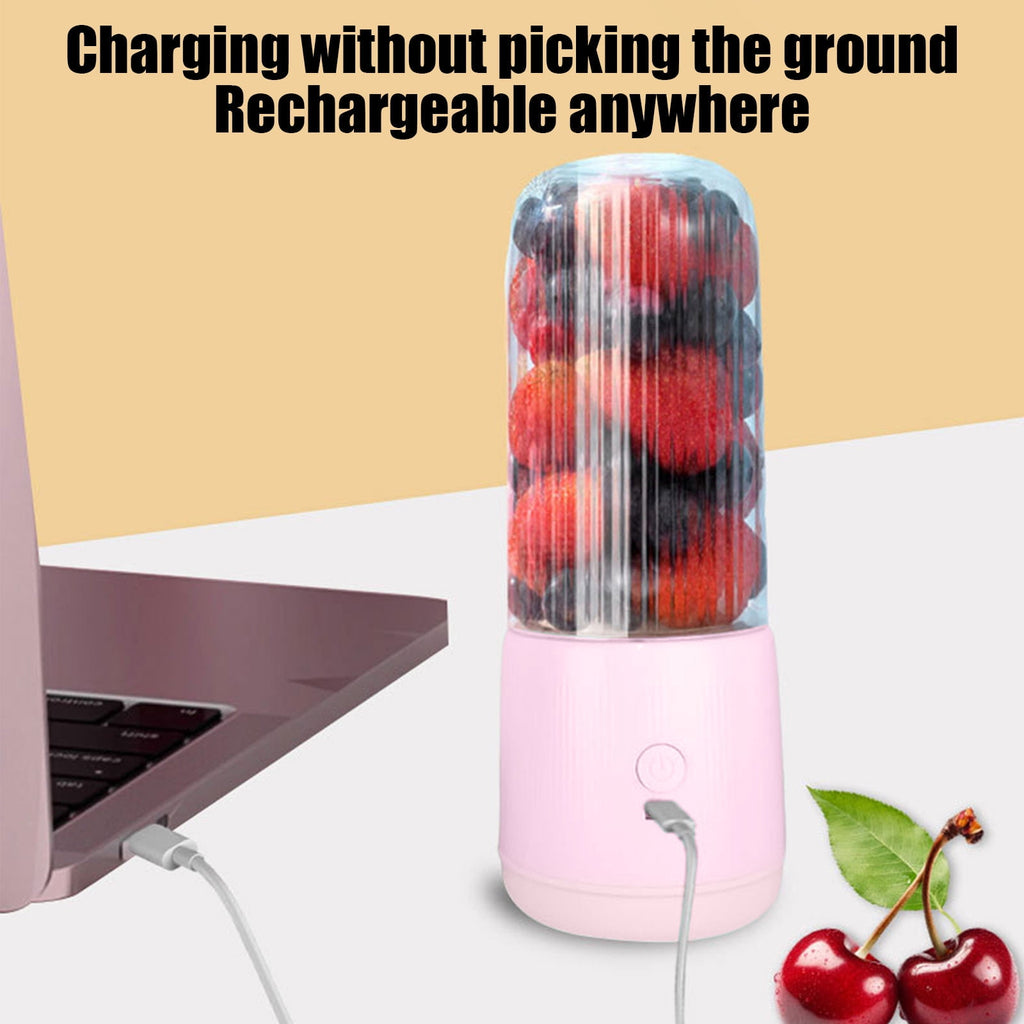 1 pcs Portable Blender Small Smoothie &amp; Shake Maker, Personal Blender, Rechargeable Mini Mixer with Extra Lid for Travel, Office, Gym