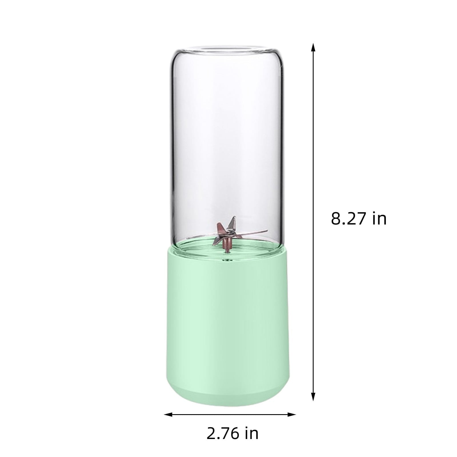 Under $5 Portable Juicer, 400ml Glass Blender Cup, USB Rechargeable Smoothie Maker, 6-Blade Crushing Technology for Fruits Vegetables, Travel Friendly Mixer for Healthy Drinks