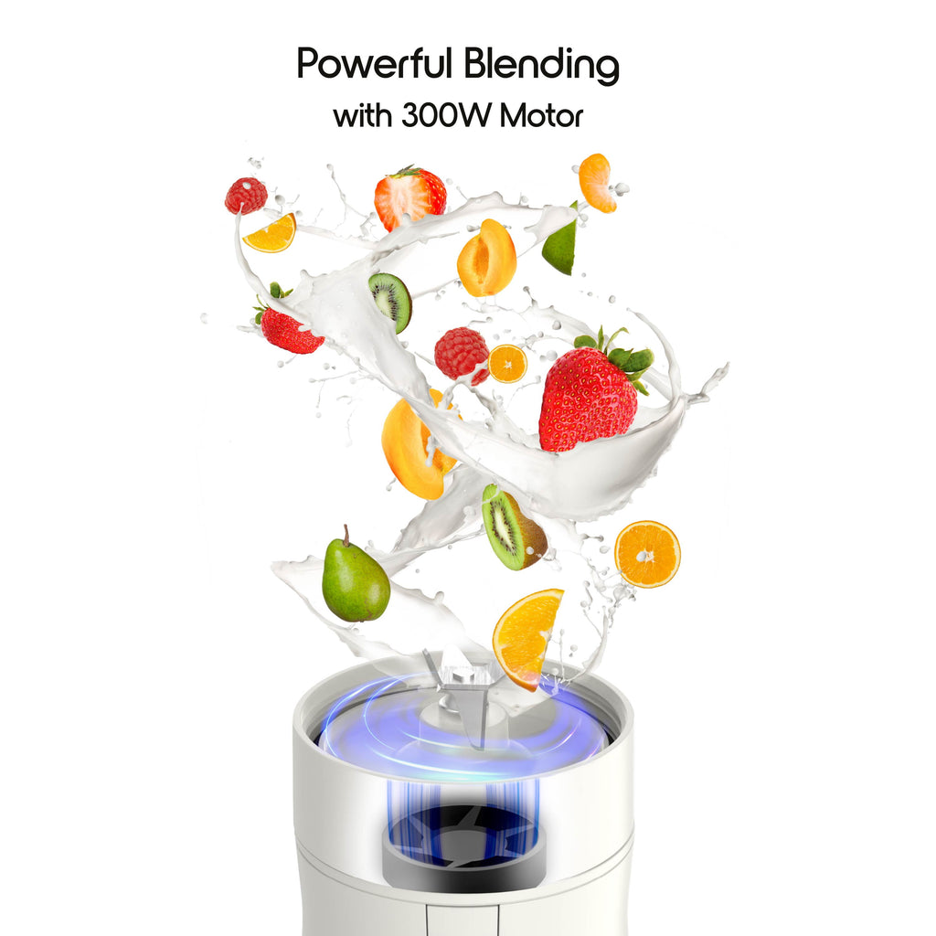 by 300W Mini Smoothie Blender – 18oz. Countertop Mini Blender for Smoothies, Sauces, Cocktails and More