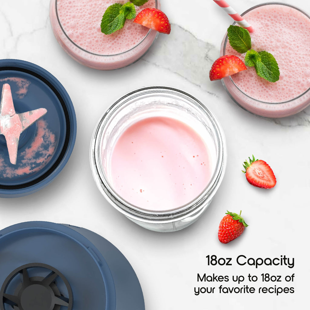 by 300W Mini Smoothie Blender – 18oz. Countertop Mini Blender for Smoothies, Sauces, Cocktails and More