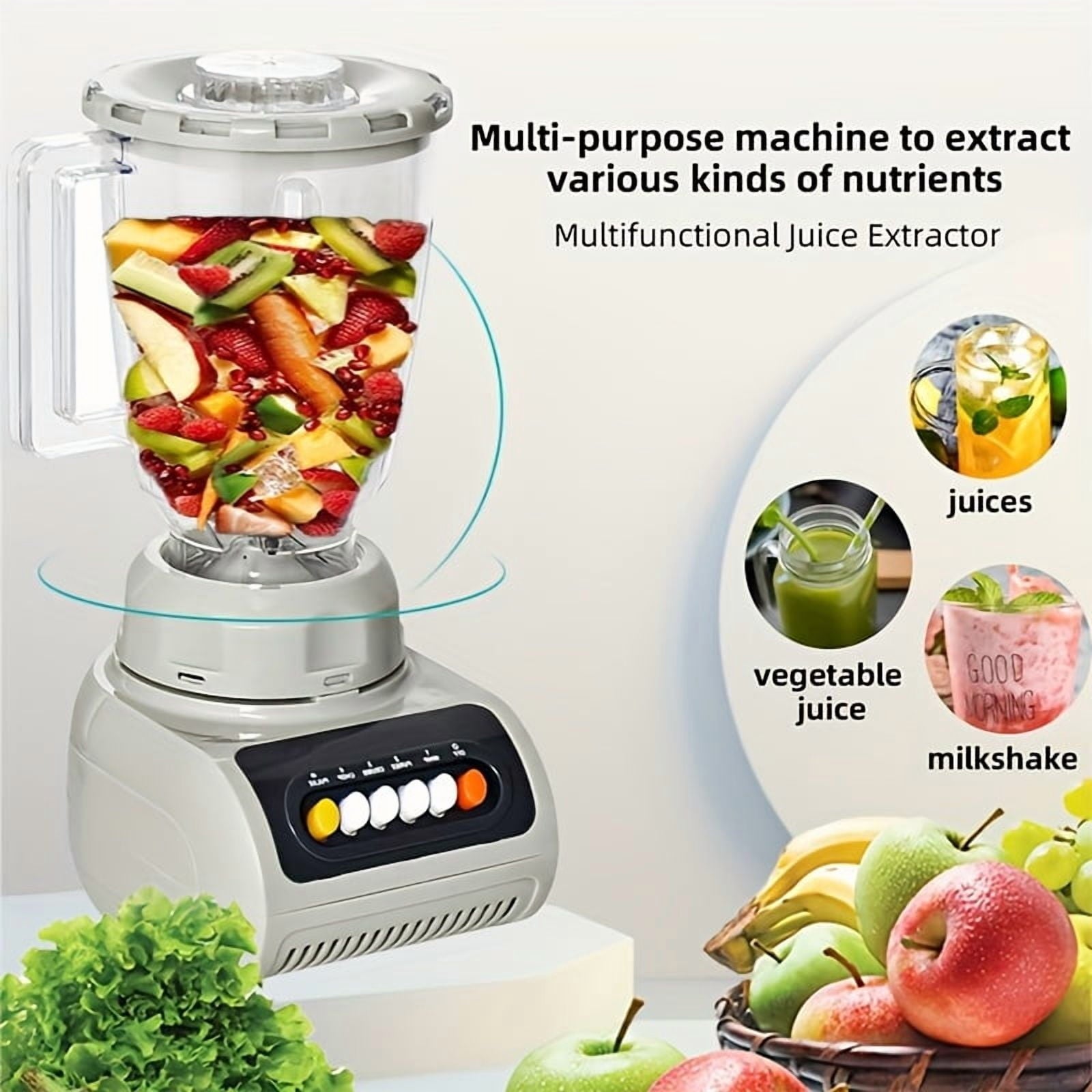 Versatile Kitchen Blender for Home Use, Ideal for Automatically Breaking Down Fruits And Vegetables, Making , Crushing Ice, And Preparing Juices, Soy Milk, Smoothies, And Milkshakes