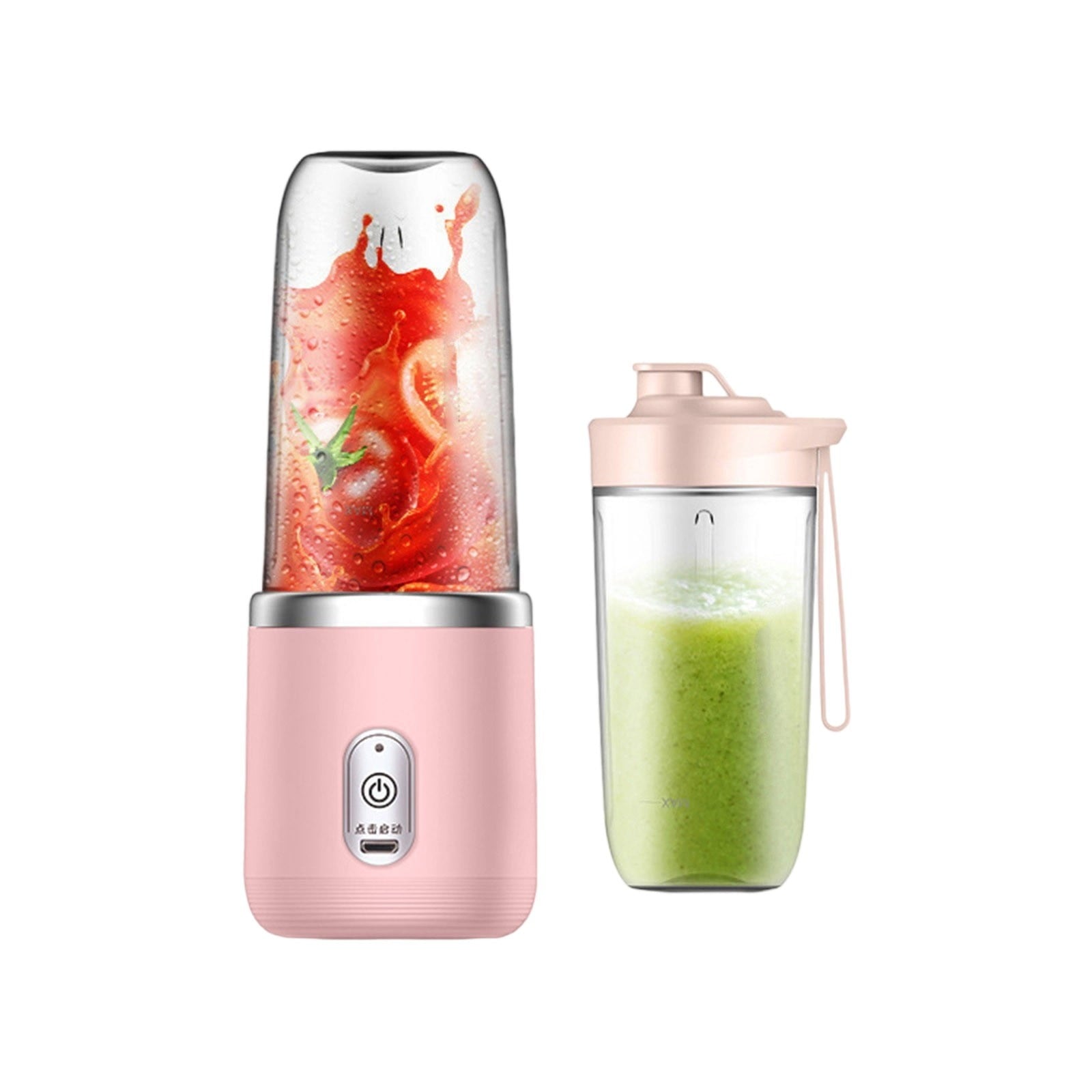 Juicer Machine Cold Press Juicer Mini Juicer Blenders for Shakes and Fruit Juicer USB Rechargeable with 6 Blades Handheld Blenders for Sports Travel and Outdoors