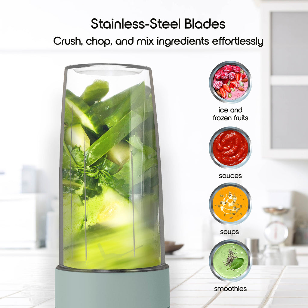 by 300W Mini Smoothie Blender – 18oz. Countertop Mini Blender for Smoothies, Sauces, Cocktails and More