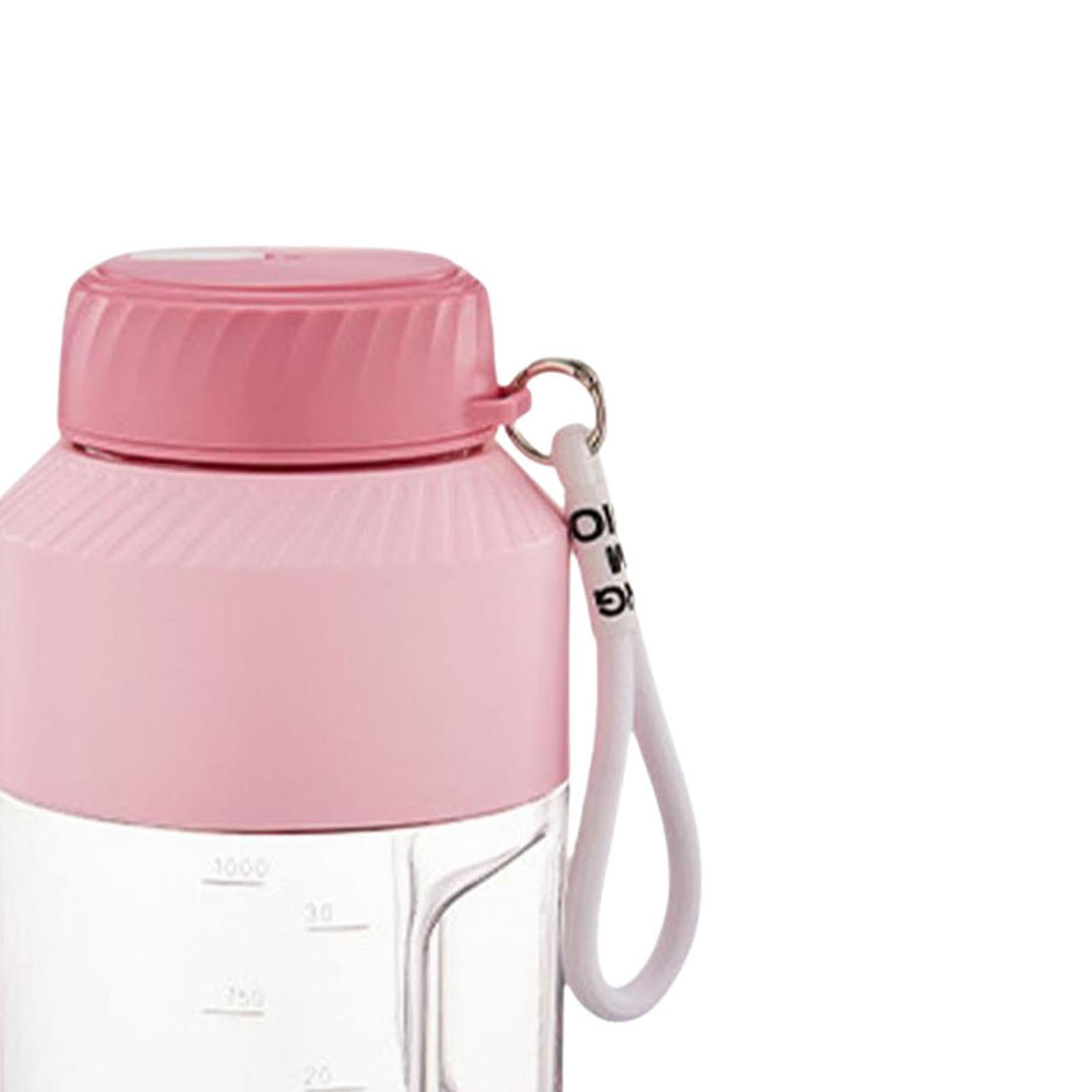 Portable Blender 1000ml Multifunctional for Shakes and Smoothies Travel Home Pink Double Lid