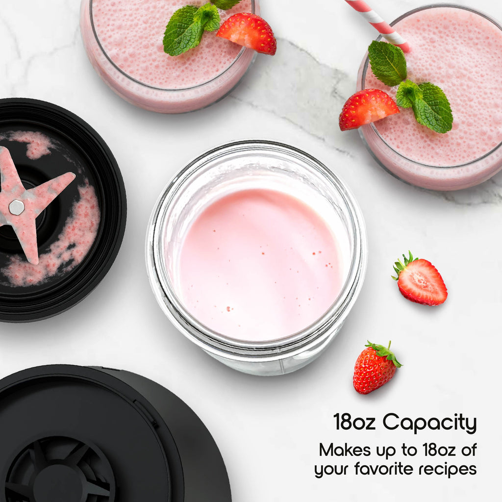 by 300W Mini Smoothie Blender – 18oz. Countertop Mini Blender for Smoothies, Sauces, Cocktails and More