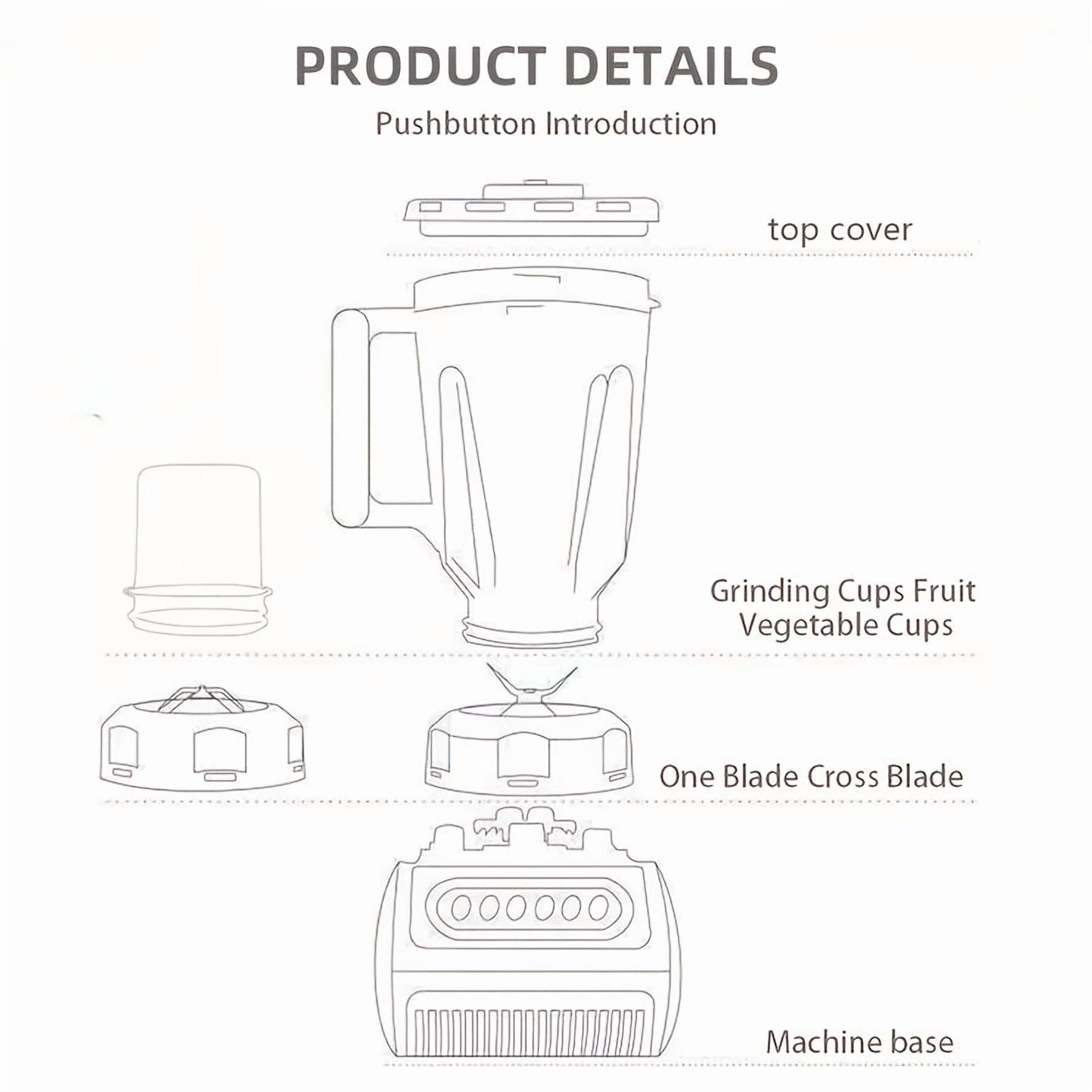 Versatile Kitchen Blender for Home Use, Ideal for Automatically Breaking Down Fruits And Vegetables, Making , Crushing Ice, And Preparing Juices, Soy Milk, Smoothies, And Milkshakes