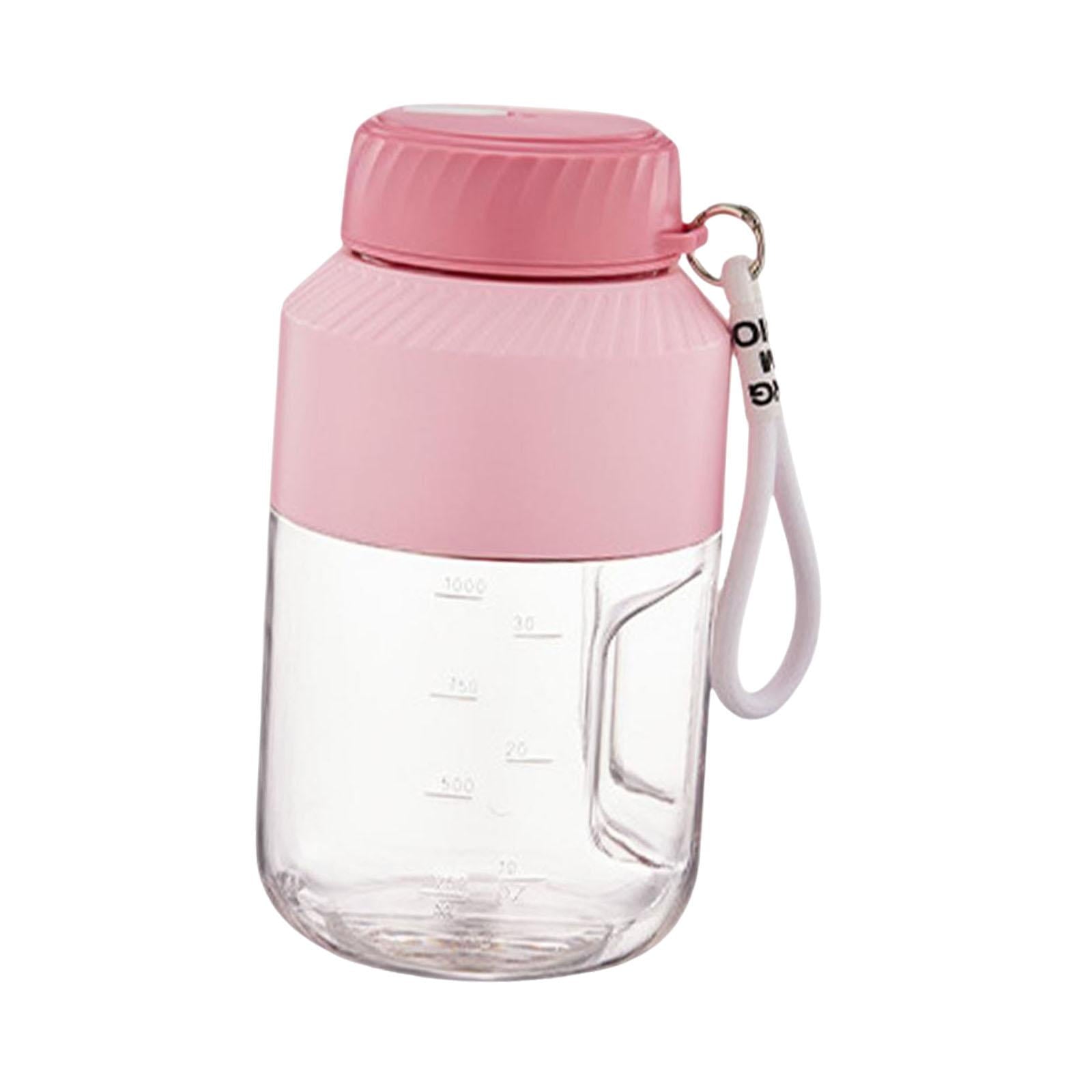 Portable Blender 1000ml Multifunctional for Shakes and Smoothies Travel Home Pink Single Lid