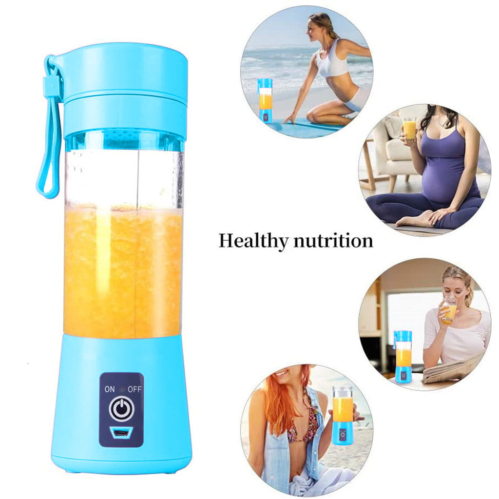 USB Rechargeable Handheld Blender - 6 Blades for Smoothies &amp; Juice, Portable for Sports, Travel &amp; Outdoor Activities