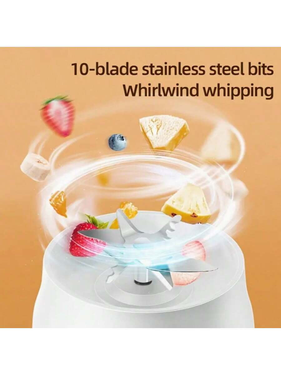 USB Rechargeable Multi-Function Juicer, 2 Mini Wireless Cups, Long Battery Life for Home Travel