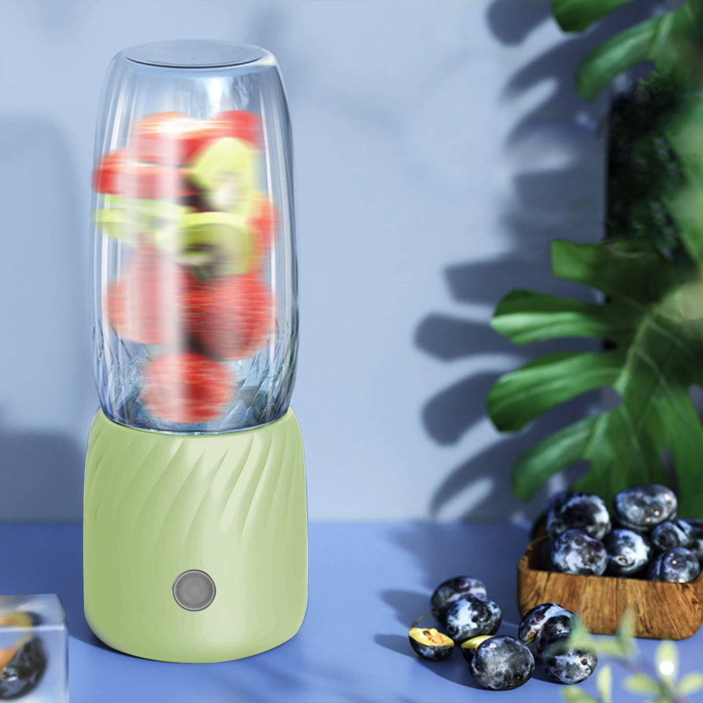 Portable Blender, Personal Size Blender for Shakes and Smoothies with 6 Blades, 10 Oz Mini Blender Cup with Travel Lid and USB Rechargeable for office, Gym, Kitchen