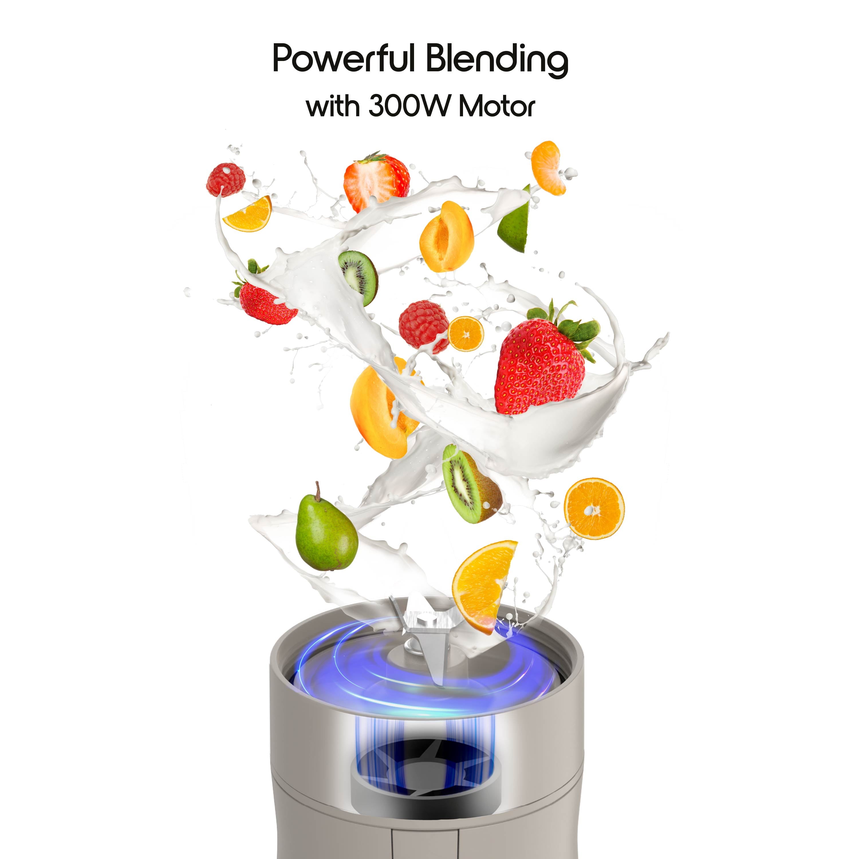 by 300W Mini Smoothie Blender – 18oz. Countertop Mini Blender for Smoothies, Sauces, Cocktails and More